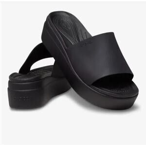 Crocs Brooklyn Slides Sandals Black Size 8